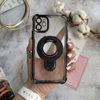 Чохол силіконовий ударостійкий з Magsafe і підставкою для iPhone 11 Black