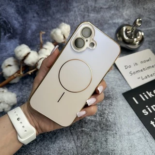 Матовий чохол MagSafe мінімалістичний дизайн захист і стиль Lume Case для iPhone 16 Gold