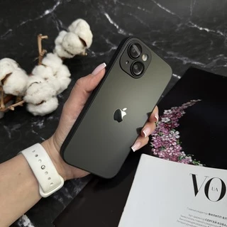 Чохол скляний матовий з захистом камери Matte AG-Glass для iPhone 15 Black