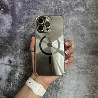 Чохол імітація скла Laser Disco case MagSafe для iPhone 13 Pro Max Silver