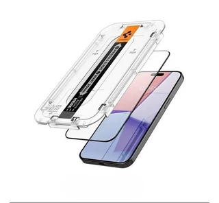 Захисне скло Spigen Screen Protector EZ FIT (2 шт в комплекті) для iPhone 15 Pro Прозорий
