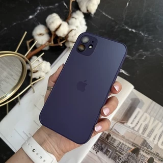 Чохол скляний матовий з захистом камери Matte AG-Glass для iPhone 11 Purple