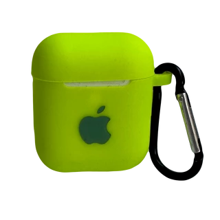 Чохол силіконовий Silicone Case з Logo для Apple AirPods 1 / 2 Shiny green
