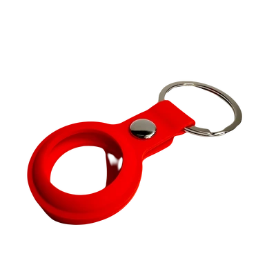 Силіконовий брелок з кільцем Silicone Case Transparent для AirTag Red