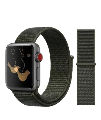 Нейлоновий ремінець Nylon Sport для Apple Watch 38|40|41|42 (10 series) mm Army Green