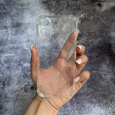 Чохол силікон ударостійкий з посиленими кутами TPU FULL для iPhone 17 Прозорий