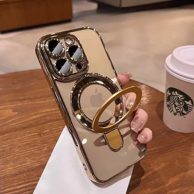 Чохол силіконовий з Magsafe Magnetic case для iPhone 15 Pro Gold