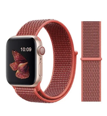 Нейлоновий ремінець Nylon Sport для Apple Watch 38|40|41|42 (10 series) mm Chinese red