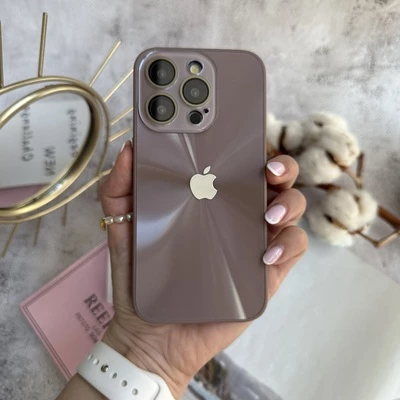 Чохол імітація скла Laser Disco case 3D logo для iPhone 15 Pro Lavender