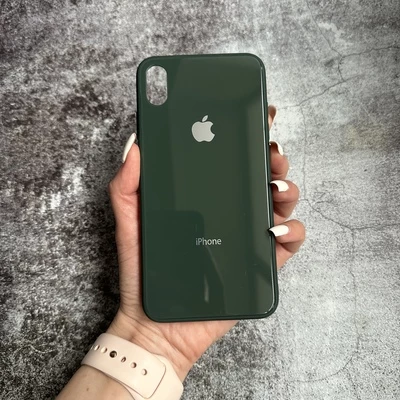 Чохол скляний glass case TPU+Glass для iPhone XS Max Forest Green