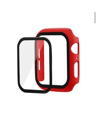 Чохол прозорий Colored board matte для Apple Watch 44 mm / SE 44mm Red