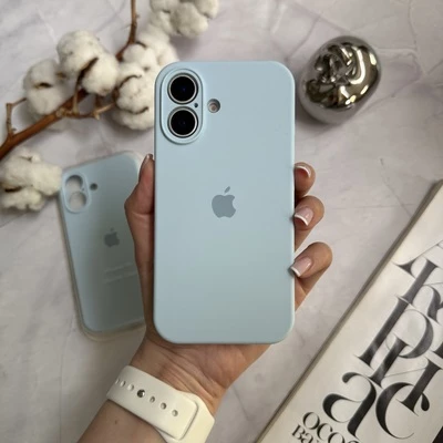 Чохол Silicone Case FULL 360 для iPhone 16 Mist Blue