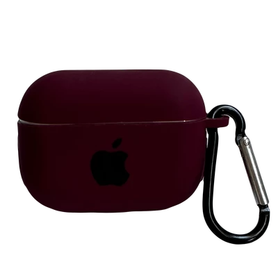 Чохол силіконовий Silicone Case з Logo для Apple AirPods Pro Maroon