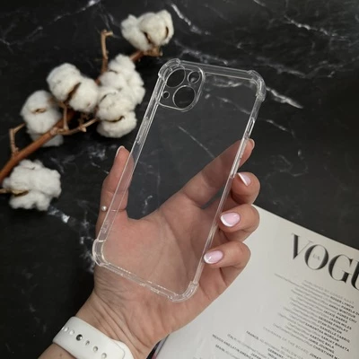 Чохол силікон ударостійкий з посиленими кутами TPU FULL для iPhone 14 Прозорий