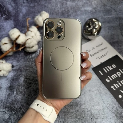 Матовий чохол MagSafe мінімалістичний дизайн захист і стиль Lume Case для iPhone 12 Pro Max Silver