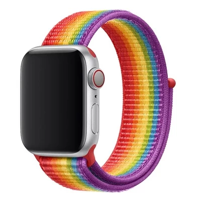 Нейлоновий ремінець Nylon Sport для Apple Watch 42|44|45|46|49mm Радуга