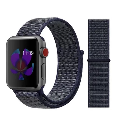 Нейлоновий ремінець Nylon Sport для Apple Watch 42|44|45|46|49mm Dark Blue