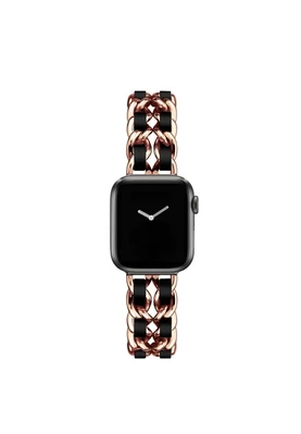 Металевий ремінець з плетінням Elegant для Apple Watch 42|44|45|46|49mm Champagne