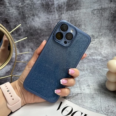 Чохол протиударний з блискітками Bling для iPhone 14 Blue