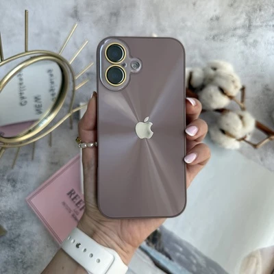 Чохол імітація скла Laser Disco case 3D logo для iPhone 16 Lavender