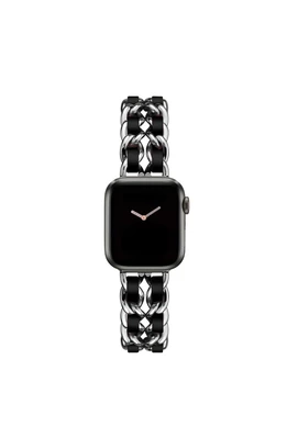 Металевий ремінець з плетінням Elegant для Apple Watch 42|44|45|46|49mm Silver