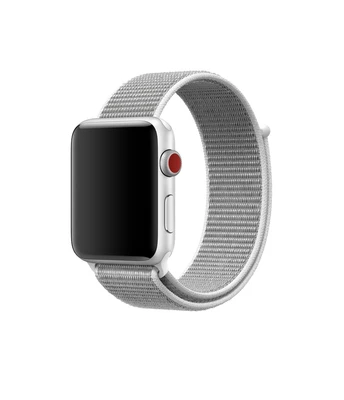 Нейлоновий ремінець Nylon Sport для Apple Watch 42|44|45|46|49mm Silver