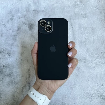 Чохол з силікону і покриттям Soft Touch мікрофібра для iPhone 14 Black