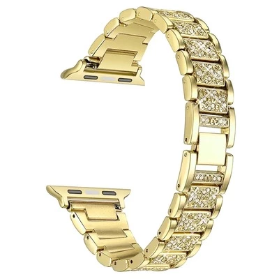 Металевий ремінець Diamond Metal Band для Apple Watch 38|40|41|42 (10 series) mm Gold