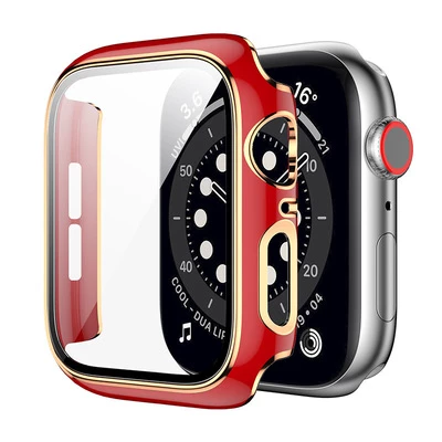 Чохол Прозорий Premium Clear Case PC LUX для Apple Watch 44 mm / SE 44mm Red