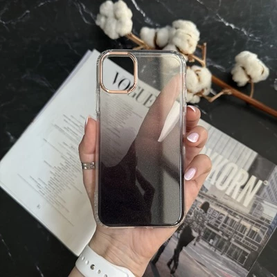 Силіконовий чохол з блискітками Shine OMBRE для iPhone 14 Pro Max Black