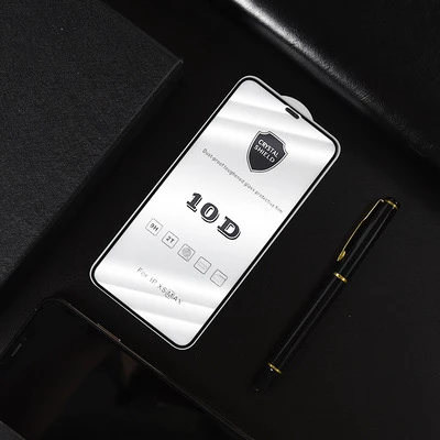 Захисне скло 10D з сіточкою на динаміку для iPhone X/XS, iPhone 11 Pro Black
