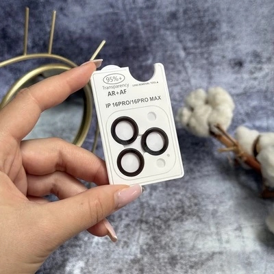 Захисне скло на камеру Metal Classic для iPhone 16 Pro, iPhone 16 Pro Max Black