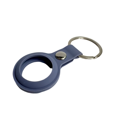 Силіконовий брелок з кільцем Silicone Case Transparent для AirTag Lavender gray