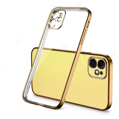 Гальванічний прозорий чохол Galvanic Full для iPhone 7/8/SE2 Gold
