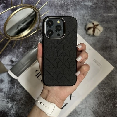 Чохол шкіряний Luxury leather case з магнітом MagSafe для iPhone 16 Pro Black