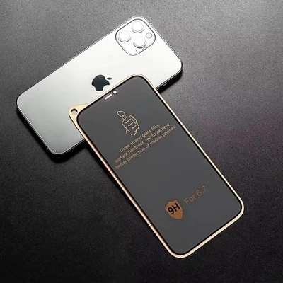 Захисне скло Анти-шпигун Privacy 9H Matte Full Glue для iPhone 13, iPhone 13 Pro, iPhone 14 Black