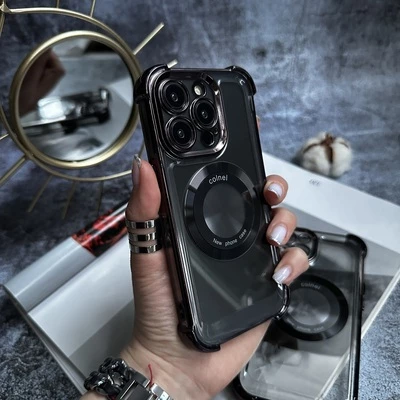 Чохол силіконовий ударостійкий з магнітом MagSafe для iPhone 15 Black
