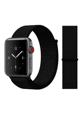 Нейлоновий ремінець Nylon Sport для Apple Watch 42|44|45|46|49mm Black