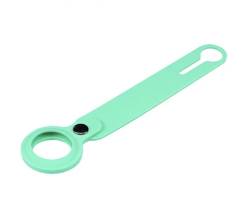 Силіконовий брелок із кільцем Silicone Case Long Transparent для AirTag Mint