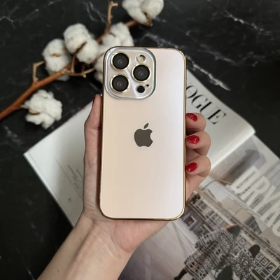 Чохол матовий імітація скла Desert Titanium для iPhone 15 Pro Gold