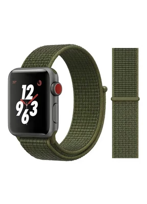 Нейлоновий ремінець Nylon Sport для Apple Watch 38|40|41|42 (10 series) mm Dark Olive