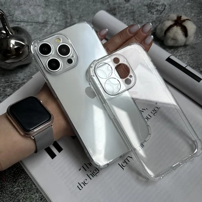 Чохол силікон ударостійкий з посиленими кутами TPU FULL для iPhone 15 Pro Прозорий