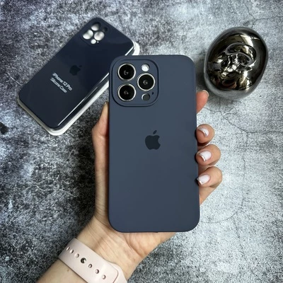 Чохол Silicone Case FULL 360 для iPhone 12 Navy blue