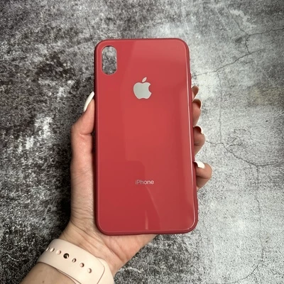 Чохол скляний glass case TPU+Glass для iPhone XS Max Rose red