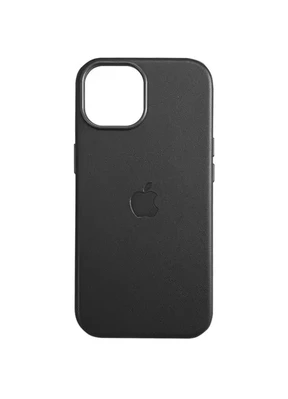 Чохол шкіряний Leather case with MagSafe анімація для iPhone 16 Pro Black