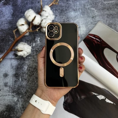 Чохол глянцевий силікон з Magsafe для iPhone 11 Black
