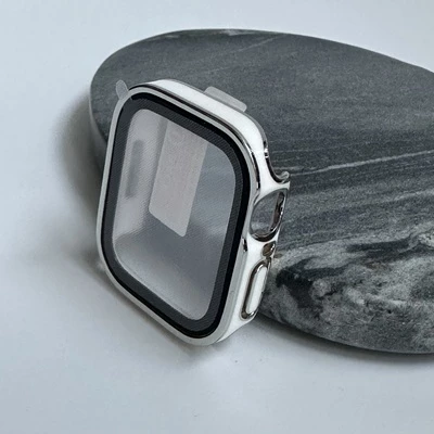 Чохол із захисним склом Square для Apple Watch 45 mm White