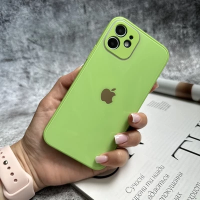 Чохол скляний з захистом камери для iPhone XS Max Shiny green