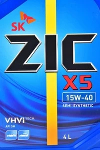 Моторна олива ZIC X5 15W-40 4 л (162647)