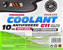 Антифриз Axxis Coolant G11 зелений -32 °C, 10 л готовий антифриз (AX2006)